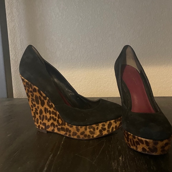 Nine West leopard wedges - Picture 1 of 3
